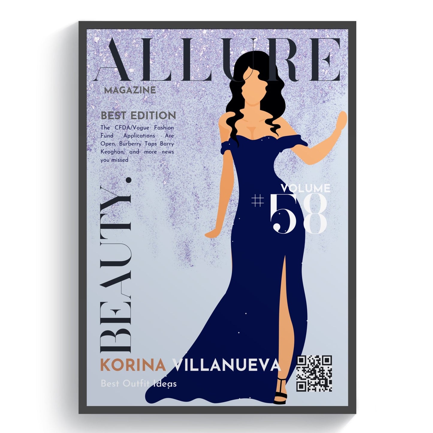 Allure 58 Magazine Cover Posters - 98typessong lyric prints