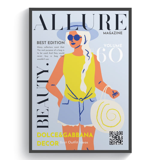 Allure 60 Magazine Cover Posters - 98typessong lyric prints