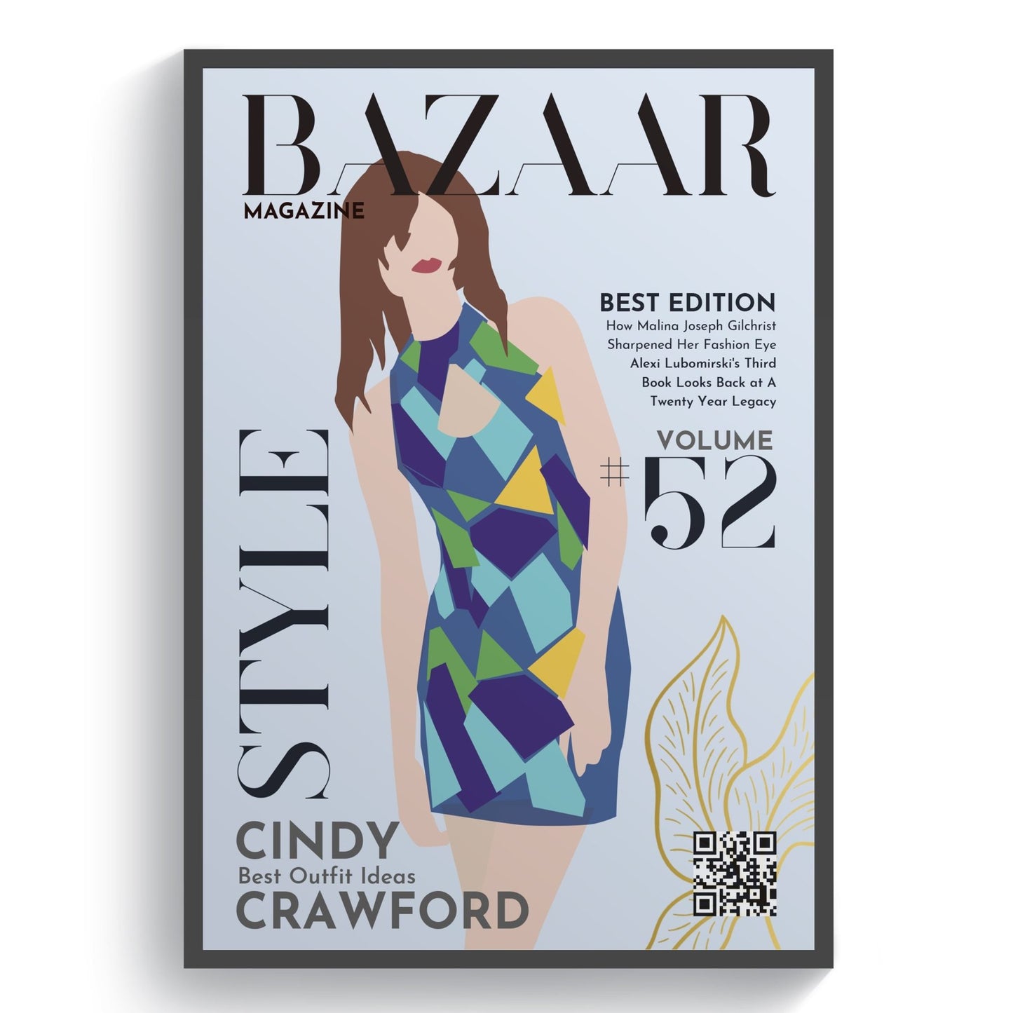 Bazaar 52 Magazine Cover Posters - 98typessong lyric prints