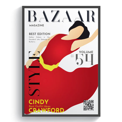 Bazaar 54 Magazine Cover Posters - 98typessong lyric prints