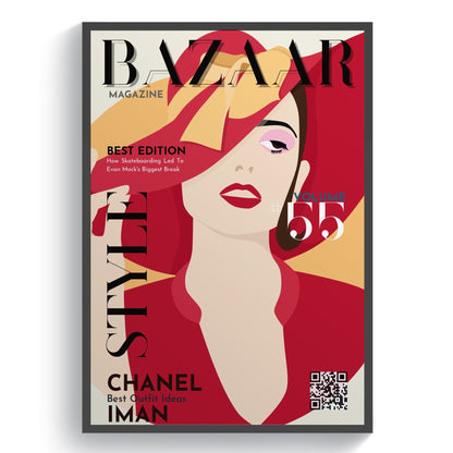 Bazaar 55 Magazine Cover Posters - 98typessong lyric prints