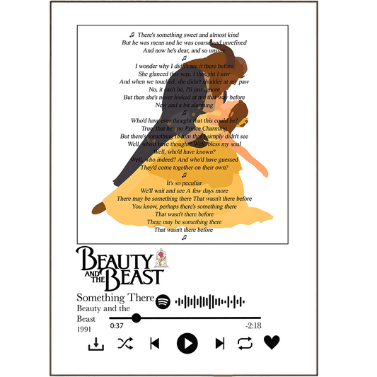 Beauty and the Beast - Something There Prints - 98typessong lyric prints