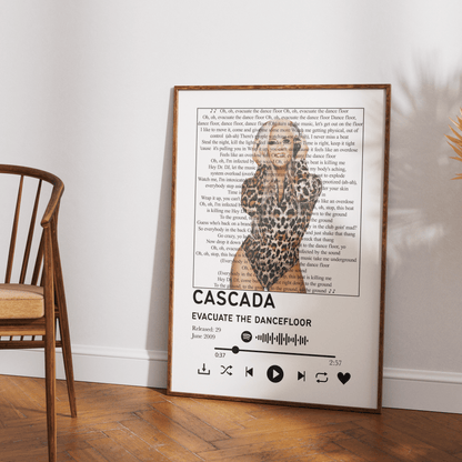 Cascada Evacuate the Dancefloor Lyrics Prints - 98typessong lyric prints