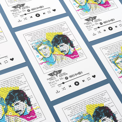 Daryl Hall & John Oates - Wait For Me lyrics Prints - 98typessong lyric prints