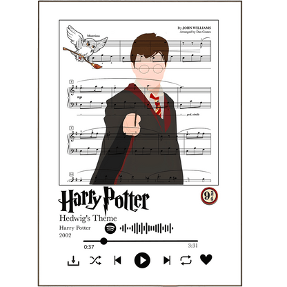 Harry Potter - Hedwig's Theme Prints - 98typessong lyric prints