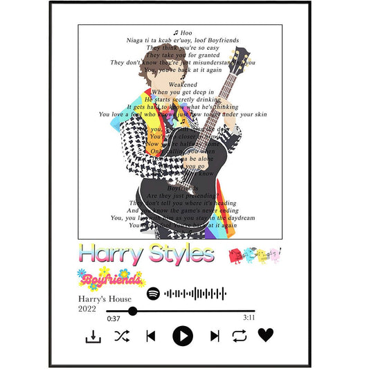 Harry Styles - Boyfriends lyrics Prints - 98typessong lyric prints