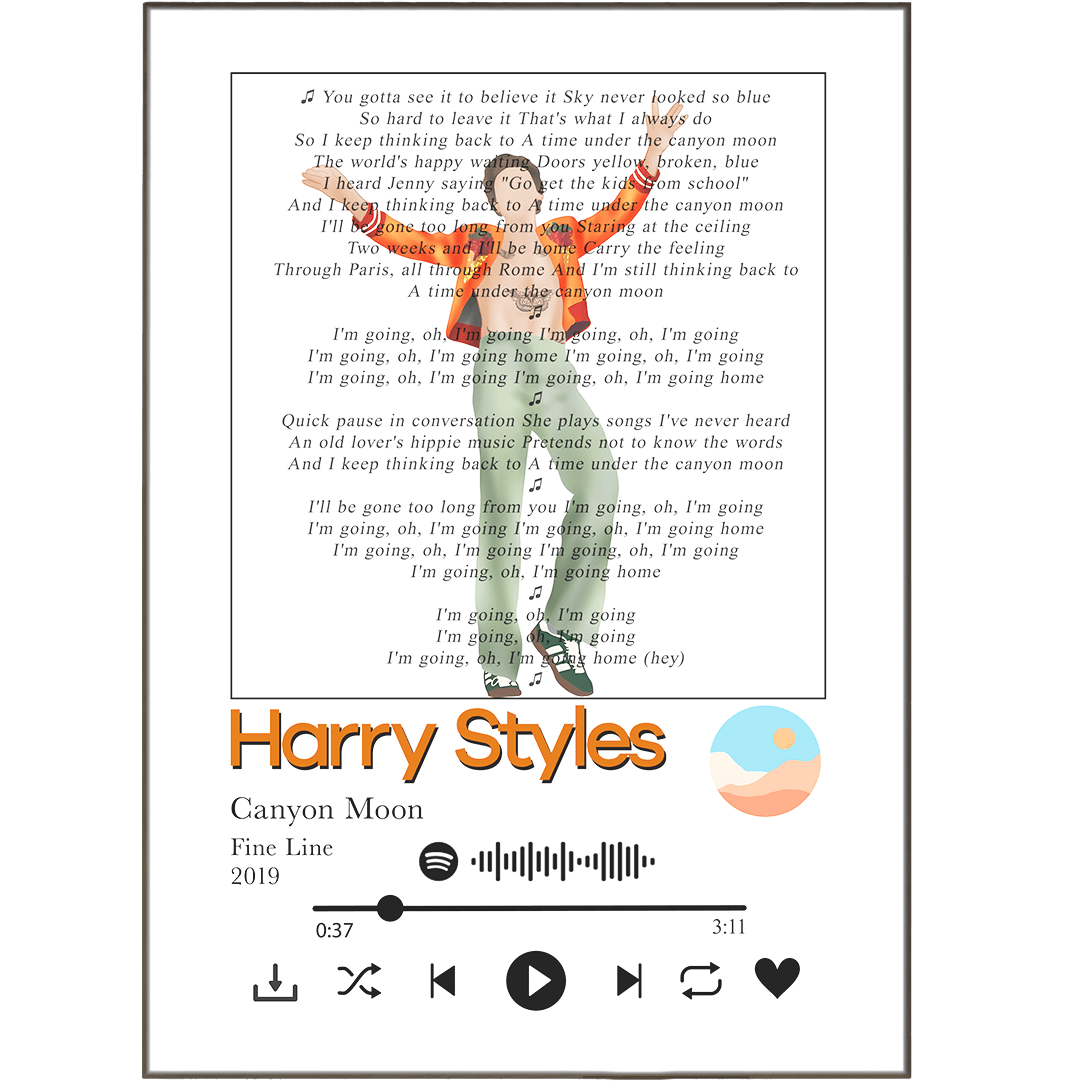 Harry Styles - Grand Canyon Lyrics Prints - 98typessong lyric prints