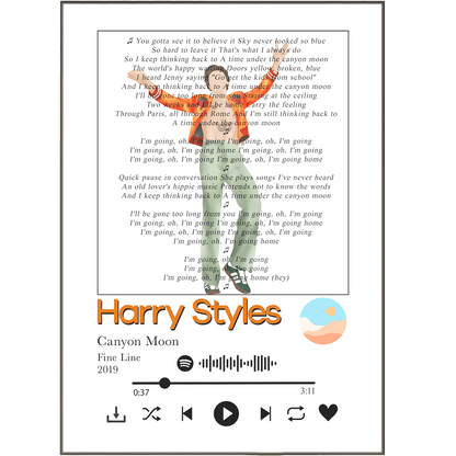 Harry Styles - Grand Canyon Lyrics Prints - 98typessong lyric prints