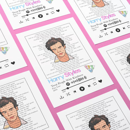 Harry Styles - Treat People With Kindness Prints - 98typessong lyric prints