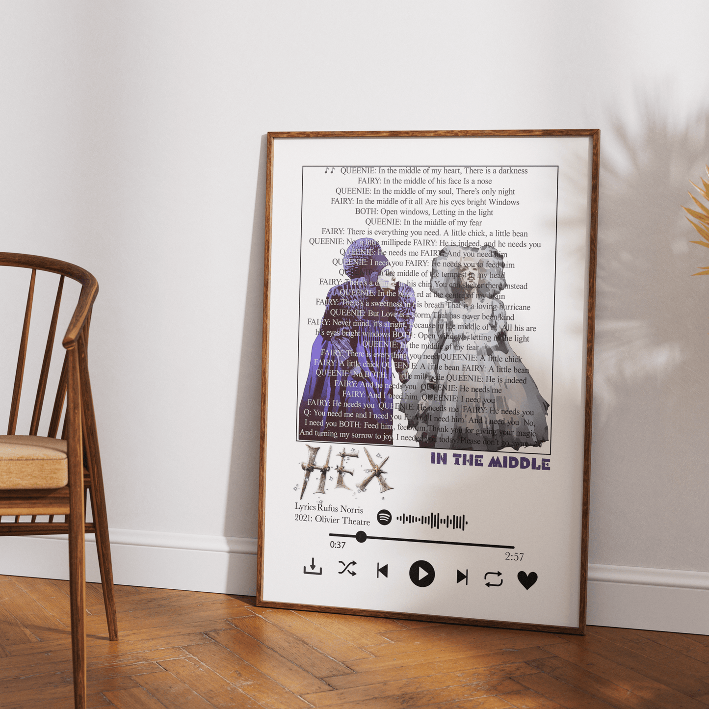 Hex Musical - In the Midle lyrics Prints - 98types