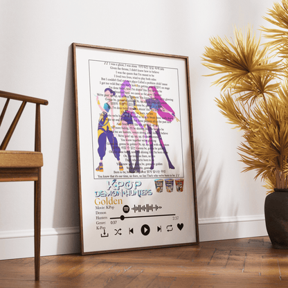 Kpop Demon Hunters - Golden Lyrics Prints - 98typessong lyric prints