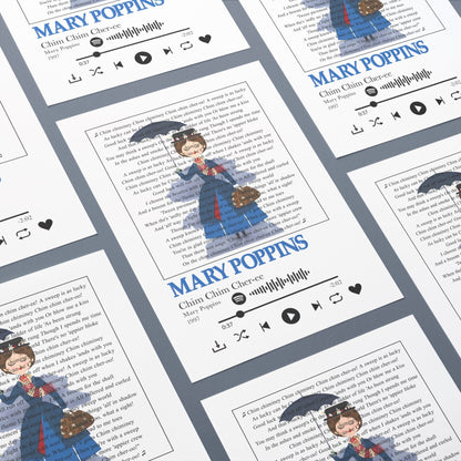 Mary Poppins - Chim Chim Cher - ee Prints - 98typessong lyric prints