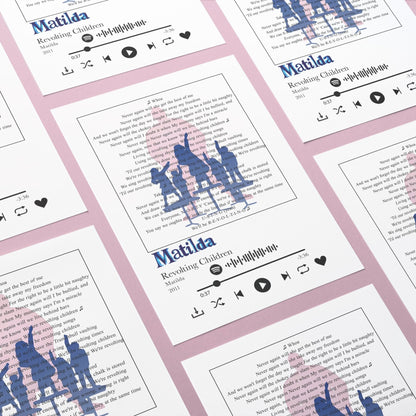 Matilda - Revolting children Prints - 98typessong lyric prints