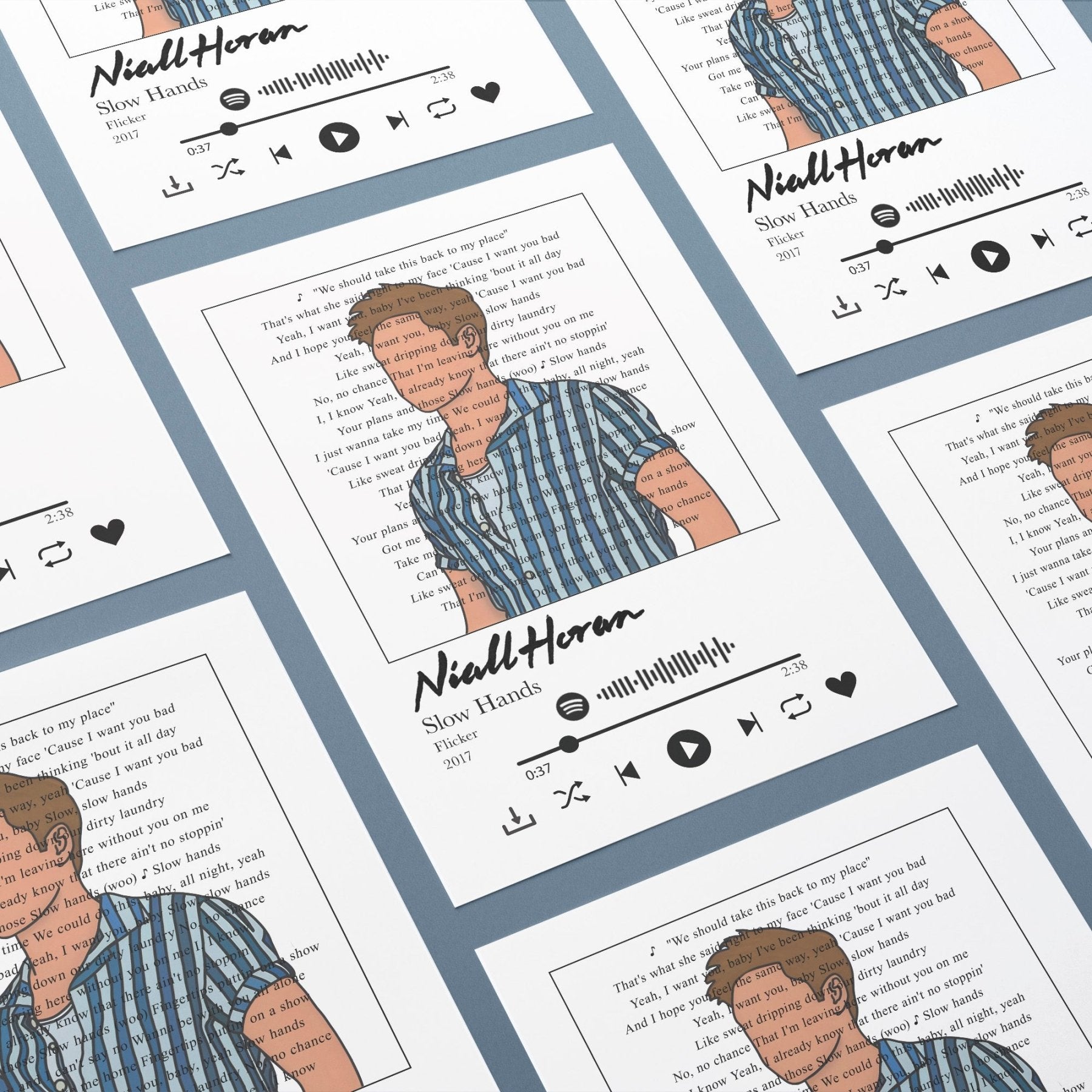 Niall Horan - Slow Hands Prints - 98typessong lyric prints