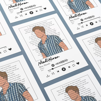 Niall Horan - Slow Hands Prints - 98typessong lyric prints