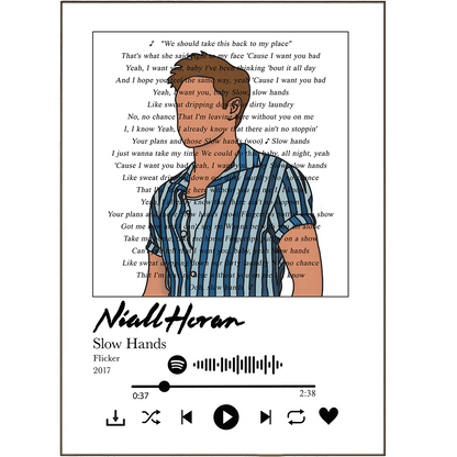 Niall Horan - Slow Hands Prints - 98typessong lyric prints