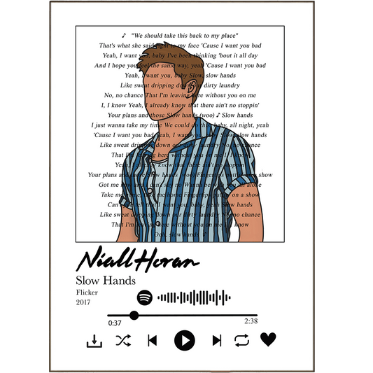 Niall Horan - Slow Hands Prints - 98typessong lyric prints