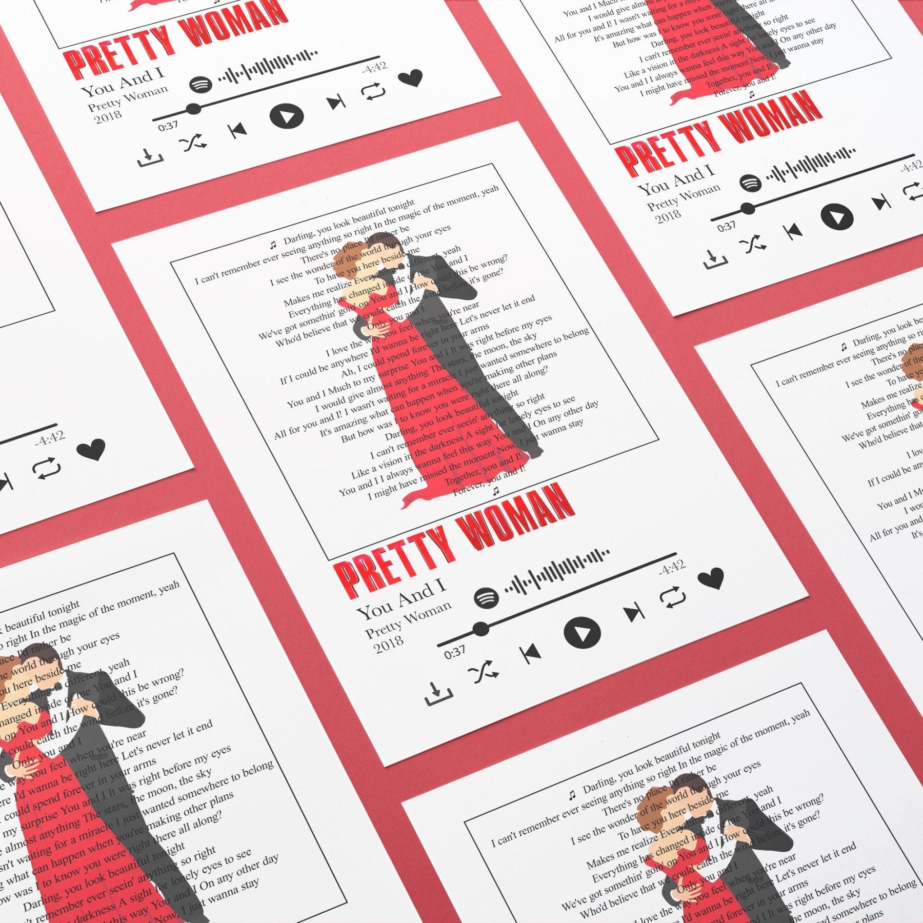 Pretty Woman The Musical - You and I Prints - 98typessong lyric prints