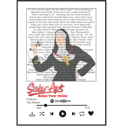 Sister Act - Raise your voice Musical Prints - 98typessong lyric prints