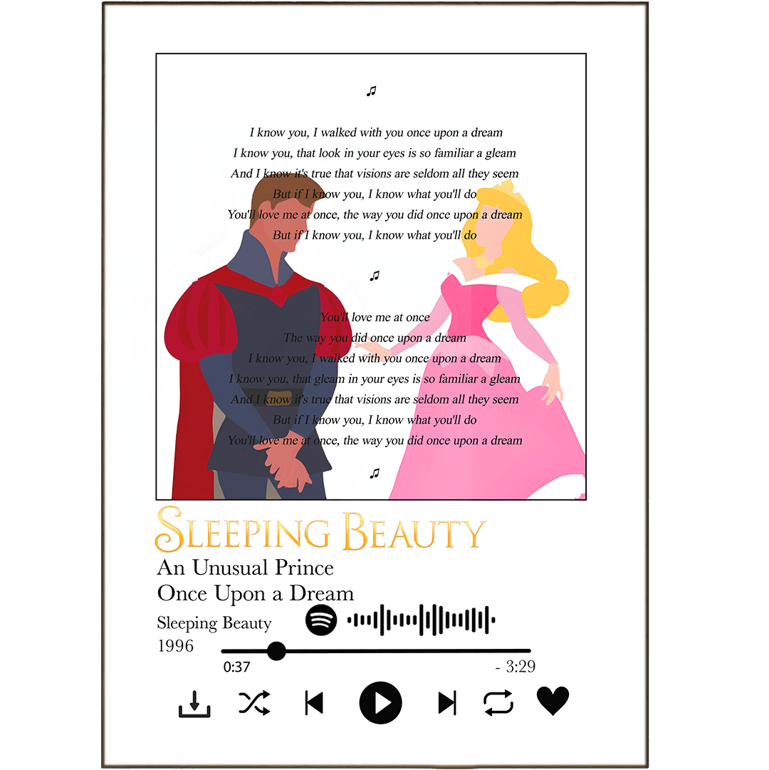 Sleeping Beauty - Once Upon A Dream Prints - 98typessong lyric prints