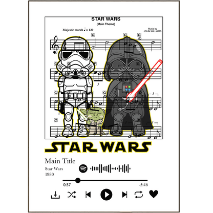 Star Wars Theme Prints - 98typessong lyric prints