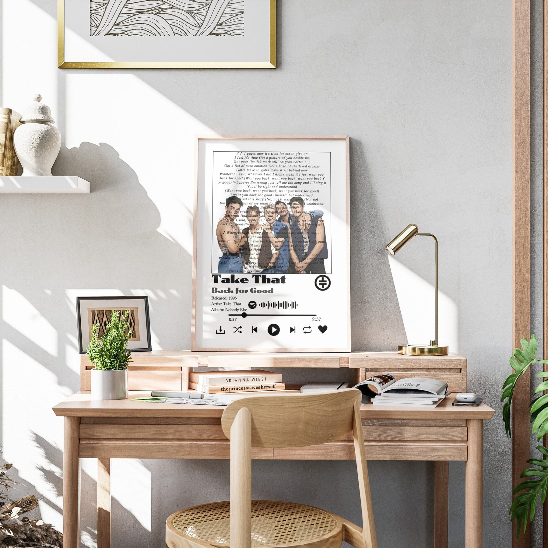 Take That - Back for good Prints - 98typessong lyric prints