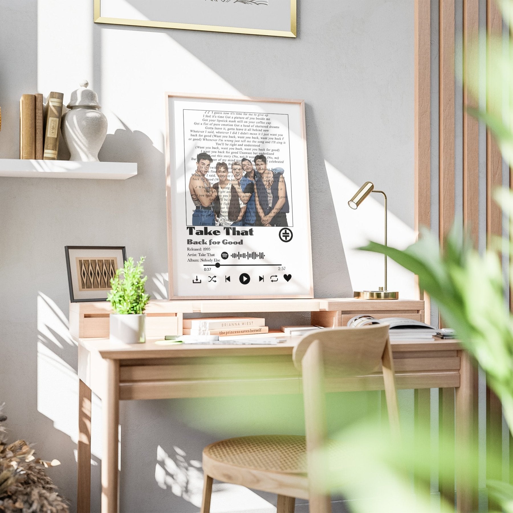 Take That - Back for good Prints - 98typessong lyric prints