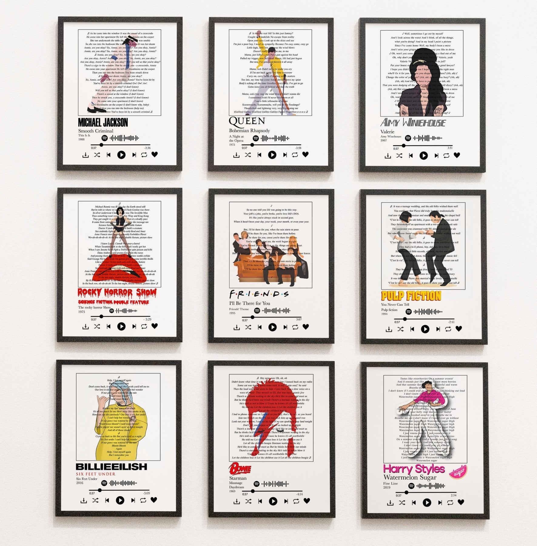 Taylor Swift - All of the girls Prints - 98typessong lyric prints