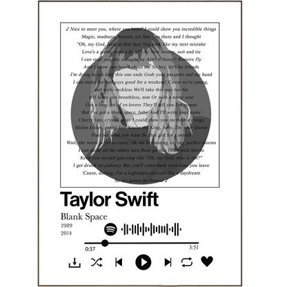 Taylor Swift - I Can Do It With a Broken Heart Lyric Posters - 98typessong lyric prints