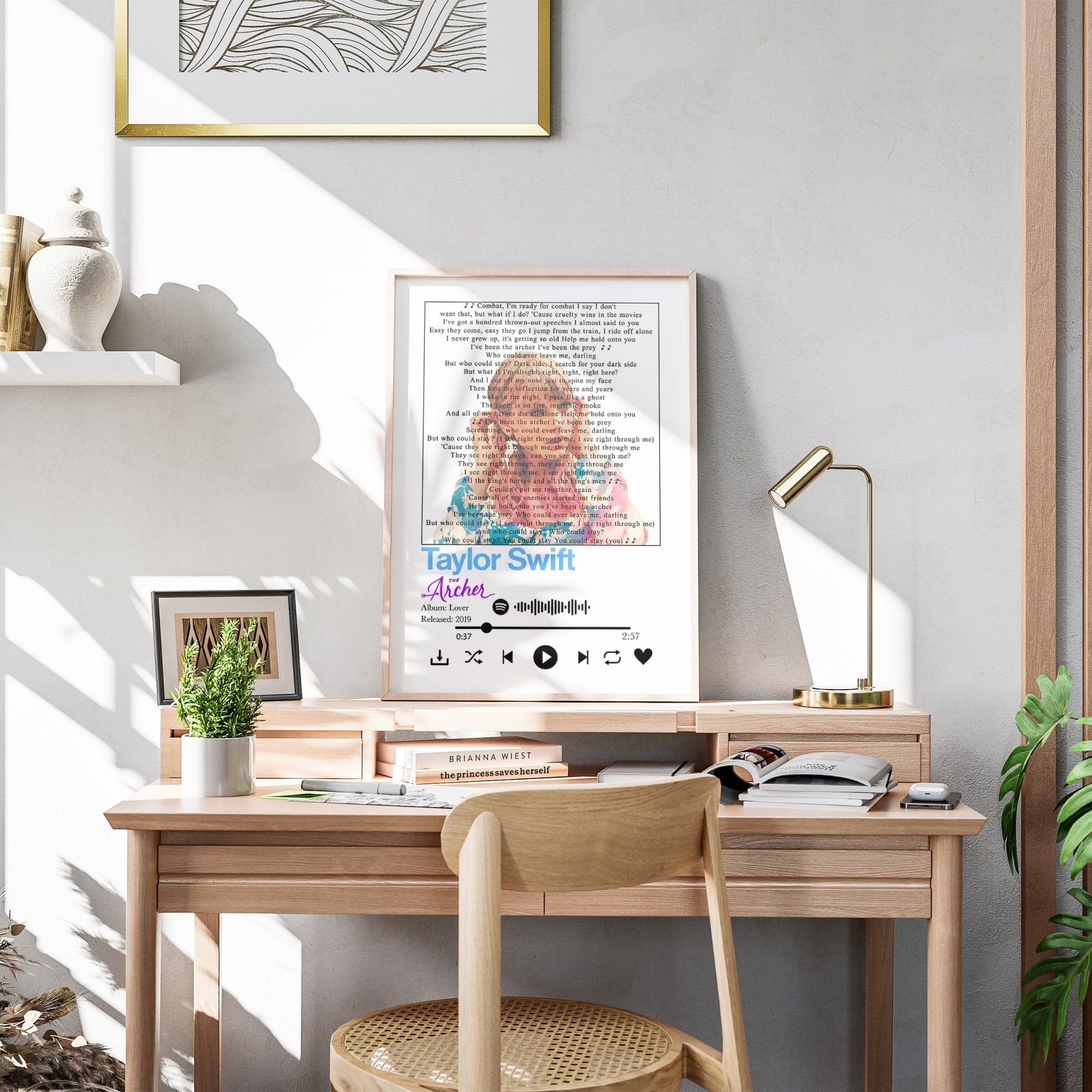 Taylor Swift - The Archer Lyrics Prints - 98typessong lyric prints