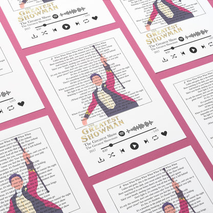 The Greatest Showman Prints - 98typessong lyric prints