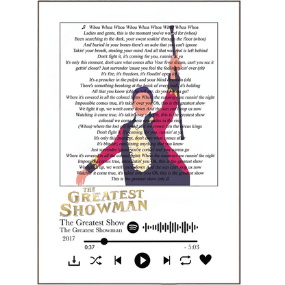 The Greatest Showman Prints - 98typessong lyric prints