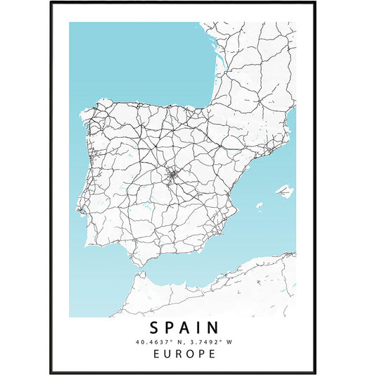 Transform your living room or wall with a custom map print from Spain. Available in a large range of sizes, our UK map prints are perfect for adding a touch of artistic flair to your decor. Each design is created by a local artist and is sure to elevate any space. Explore 98types for stunning street map poster designs.