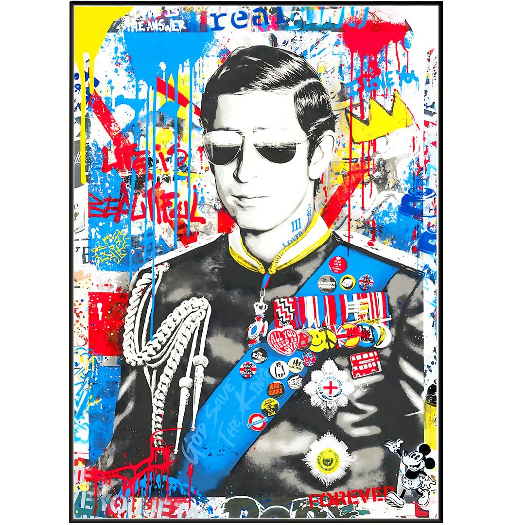 Mr Brainwash Long Live The King Poster - 98typesstreet art