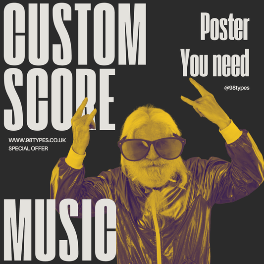 Custom Your Own Score Poster - 98 Types Studiosweet music