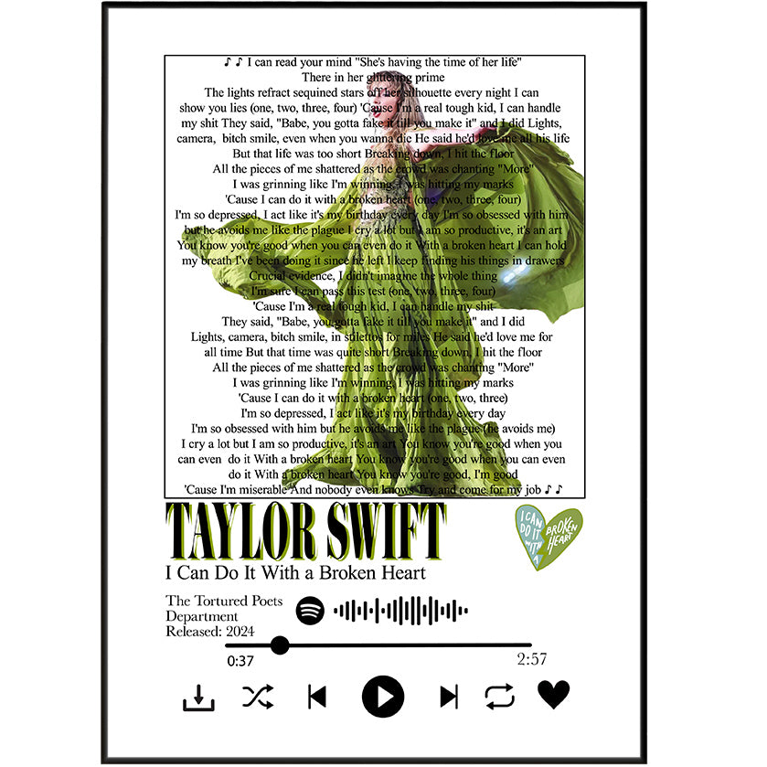 Taylor Swift – I Can Do It With a Broken Heart Poster