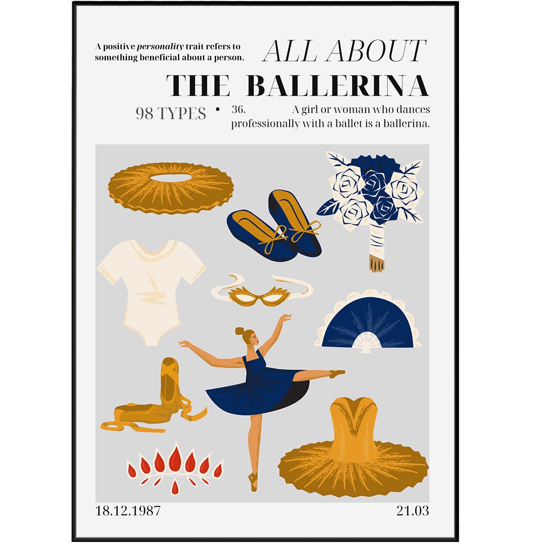 The Ballerina Personality Poster - 98typesthe Personality Poster