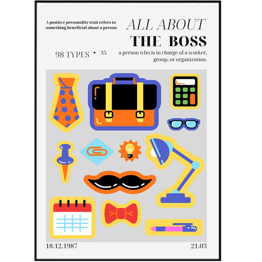 The Boss Personality Poster - 98typesthe Personality Poster