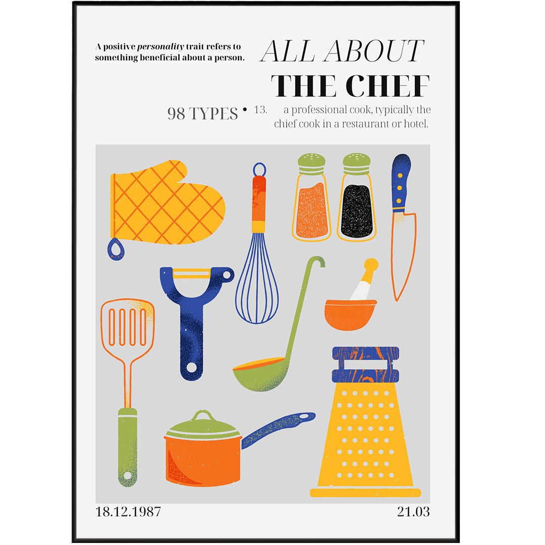 The Chef Personality Poster - 98typesthe Personality Poster