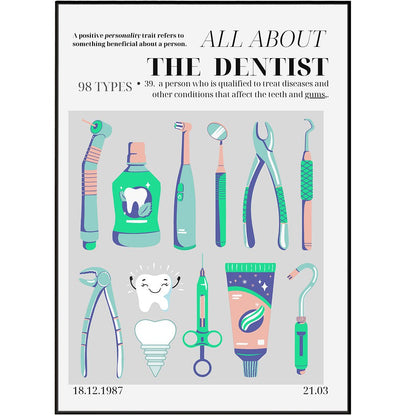 The Dentist Personality Poster - 98typesthe Personality Poster