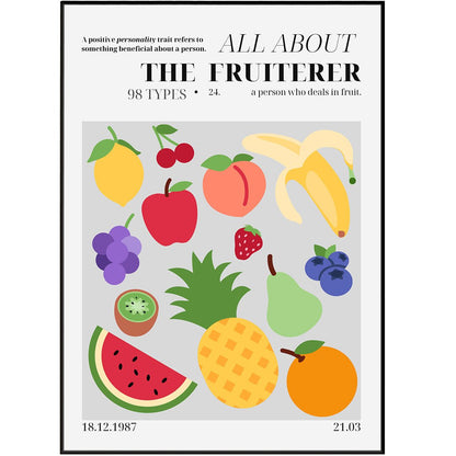 The Fruiterer Personality Poster - 98typesthe Personality Poster