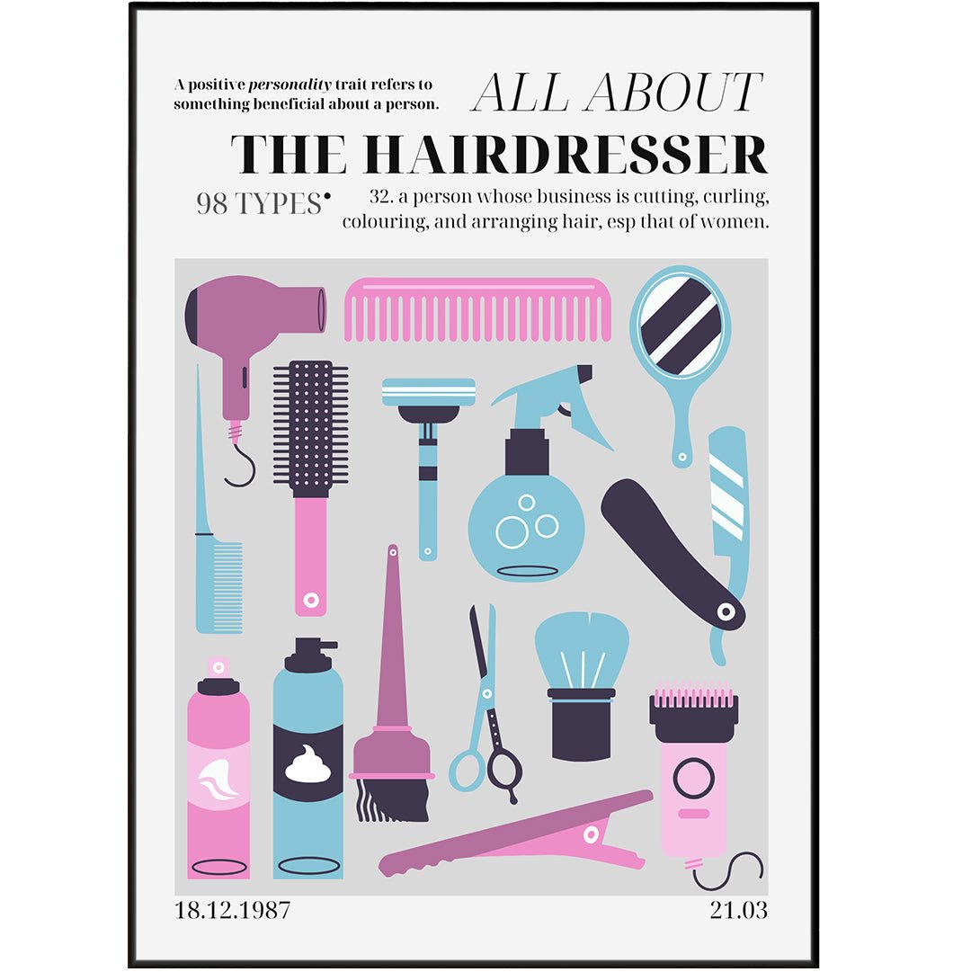 The Hairdresser Personality Poster - 98typesthe Personality Poster