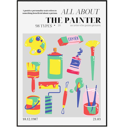The Painter Personality Poster - 98typesthe Personality Poster