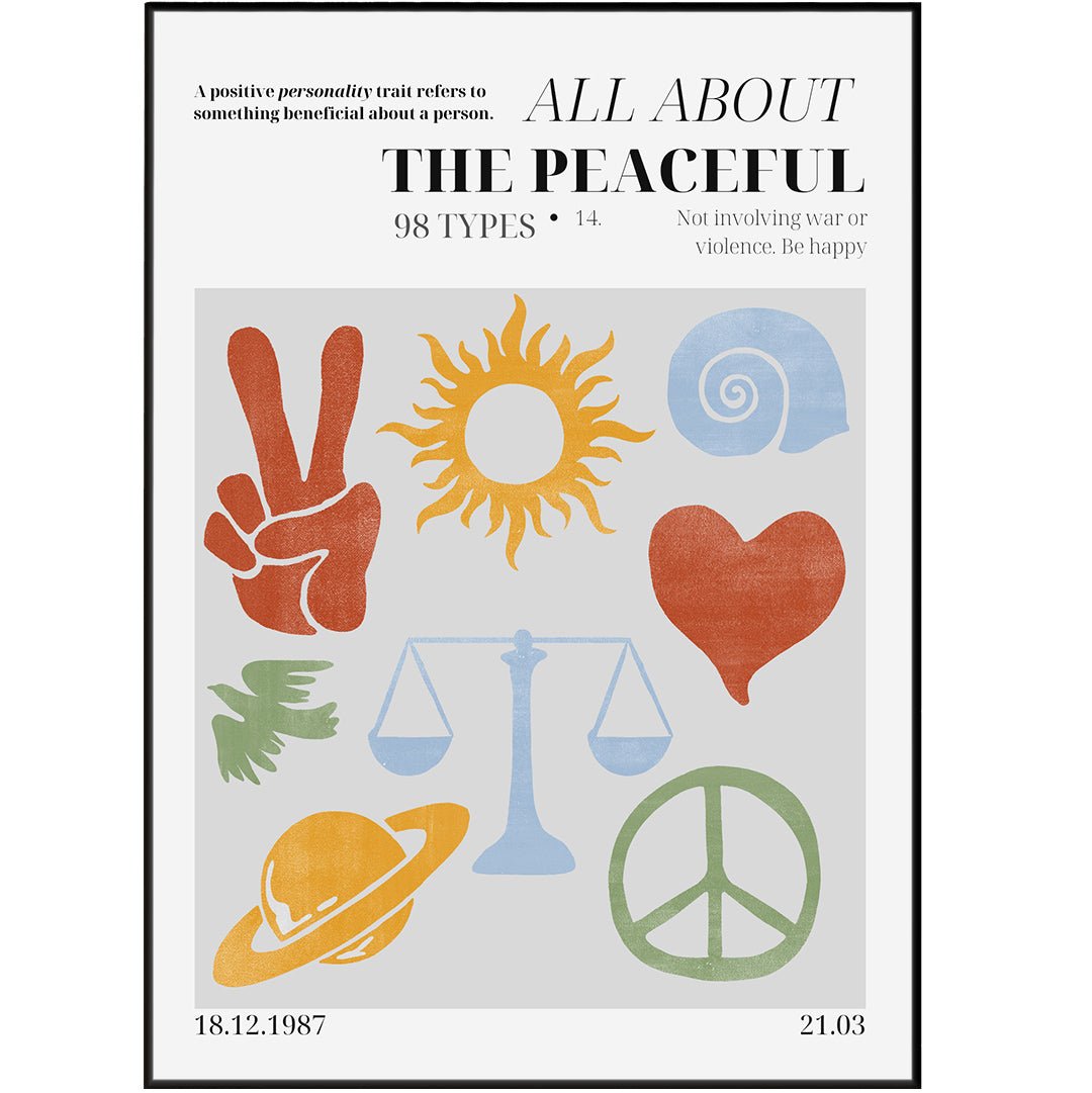 The Peaceful Personality Poster - 98typesthe Personality Poster