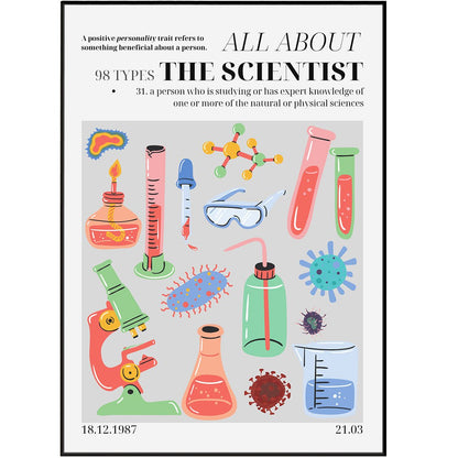 The Personality Scientist Poster - 98typesthe Personality Poster