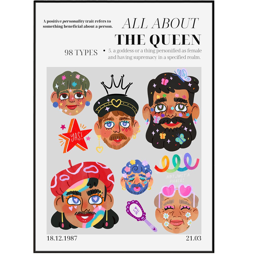 The Queen Personality Poster - 98typesthe Personality Poster