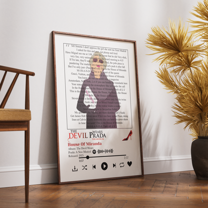 The Devil Prada – House of Amanda Lyrics Poster