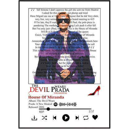 The Devil Prada – House of Amanda Lyrics Posters