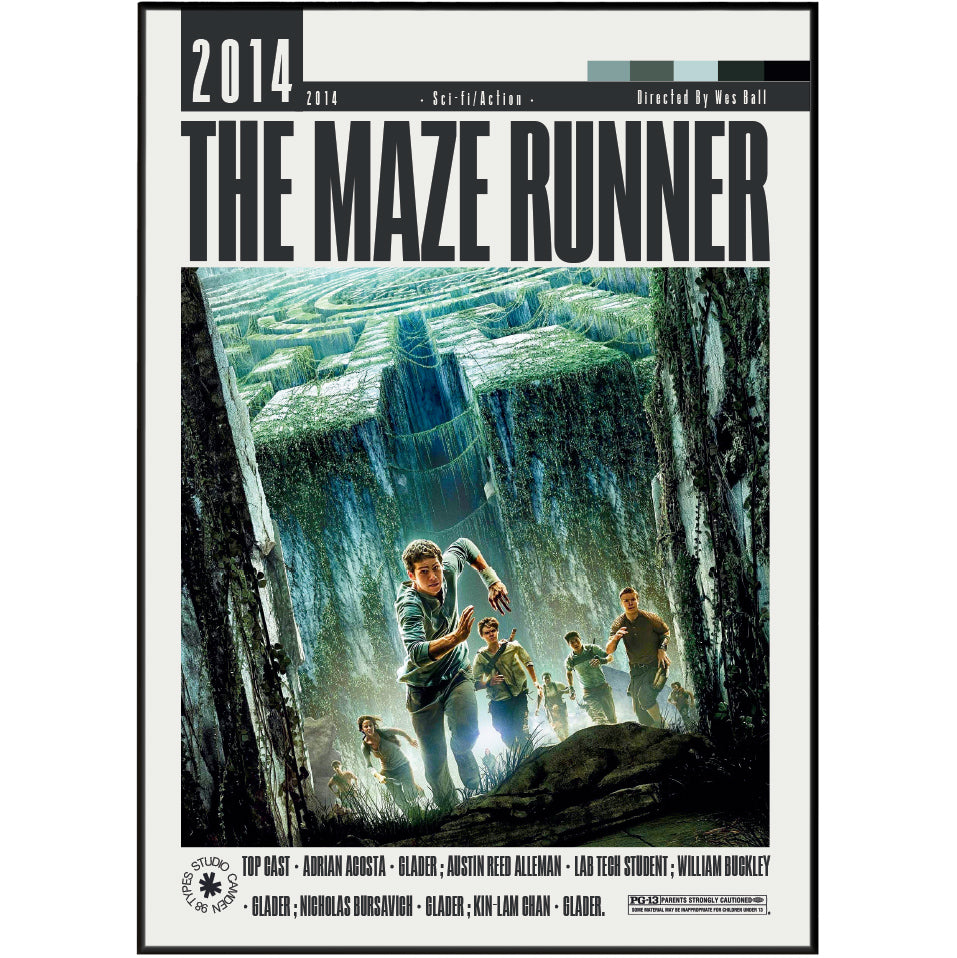 The Maze Runner Film Poster | Minimalist Sci-Fi Wall Art Print UK