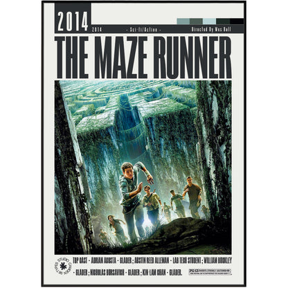 The Maze Runner Film Poster | Minimalist Sci-Fi Wall Art Print UK